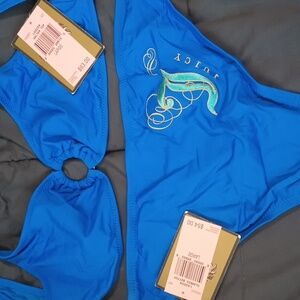 Juicy Couture Bikini Lagoon Halter Top Classic Btm LG NWT